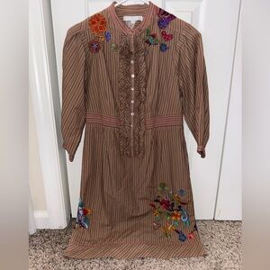 Johnny Was 3J Button Ruffle Dress